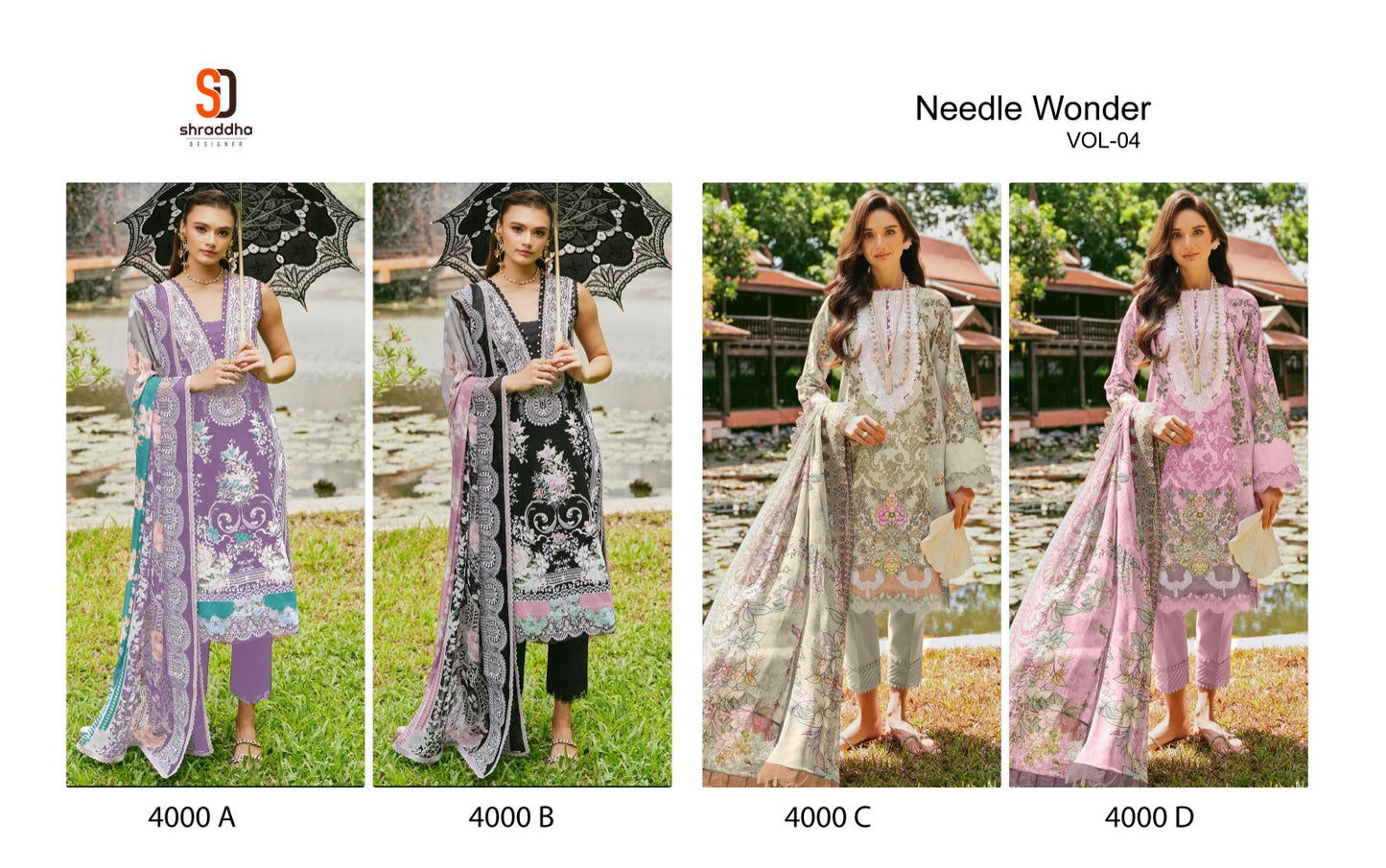 Needle Wonder Vol 4 Shraddha Designer Cotton Pakistani Patch Work Suits Manufacturer