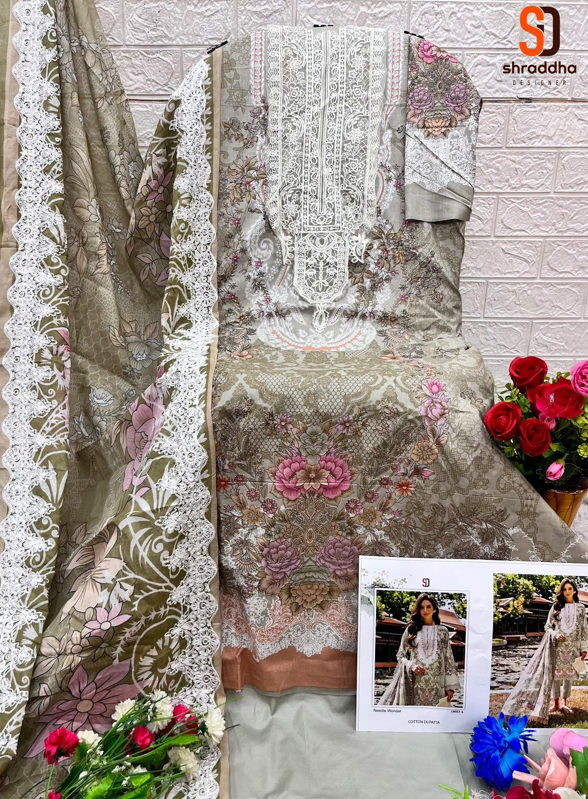 Needle Wonder Vol 4 Shraddha Designer Cotton Pakistani Patch Work Suits Manufacturer
