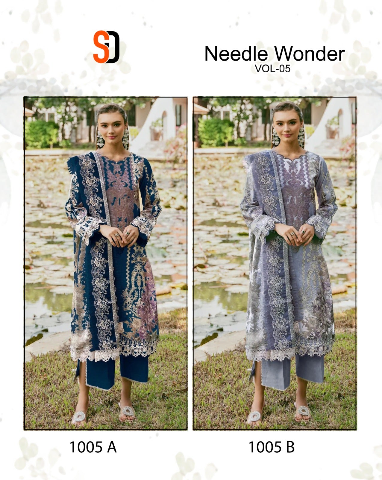 Needle Wonder Vol 5-1005 Shraddha Designer Cotton Pakistani Patch Work Suits Wholesale Price