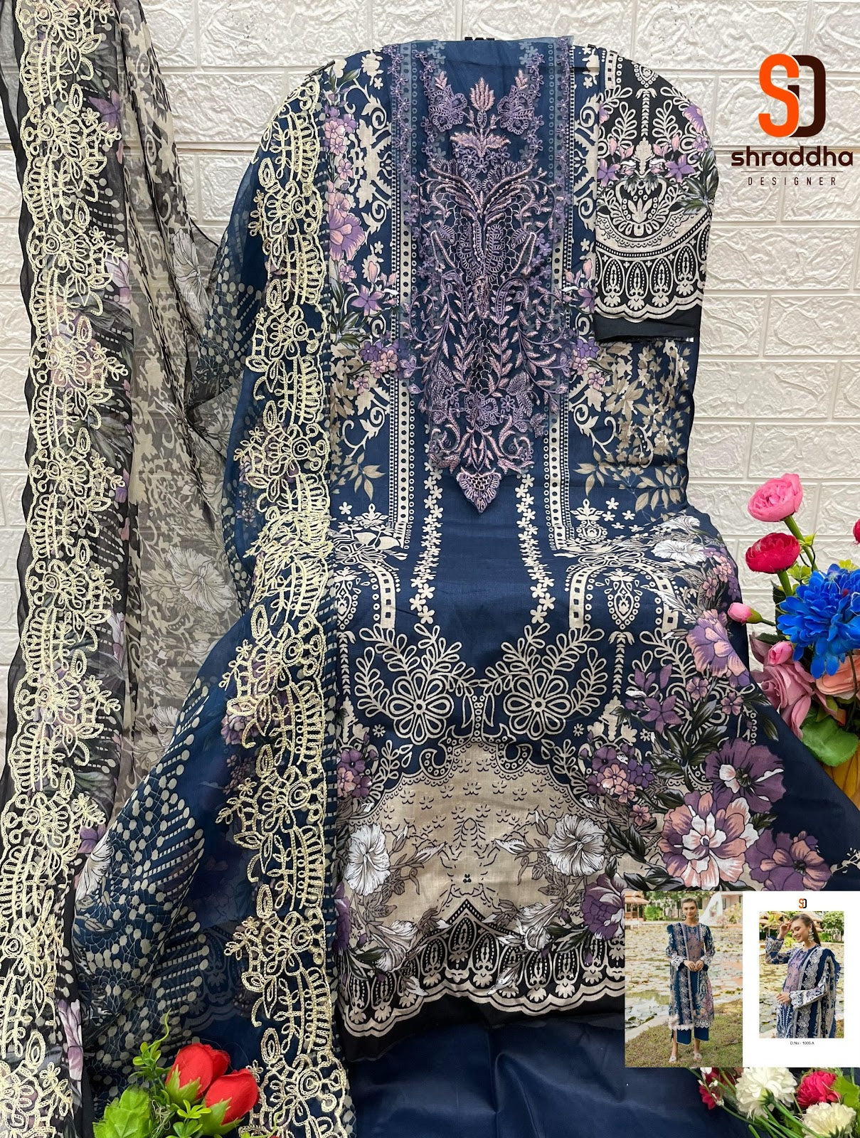 Needle Wonder Vol 5-1005 Shraddha Designer Cotton Pakistani Patch Work Suits Wholesale Price
