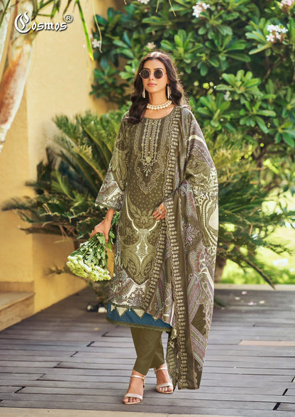 Needle Wonder Vol 5 Cosmos Fashion Lawn Cotton Karachi Salwar Suits Wholesaler India