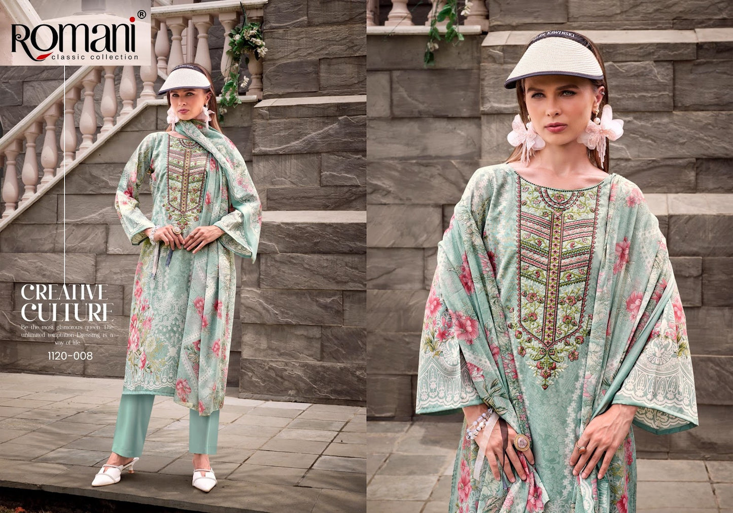 Needle Wonder Vol 5 Romani Soft Cotton Karachi Salwar Suits Supplier India