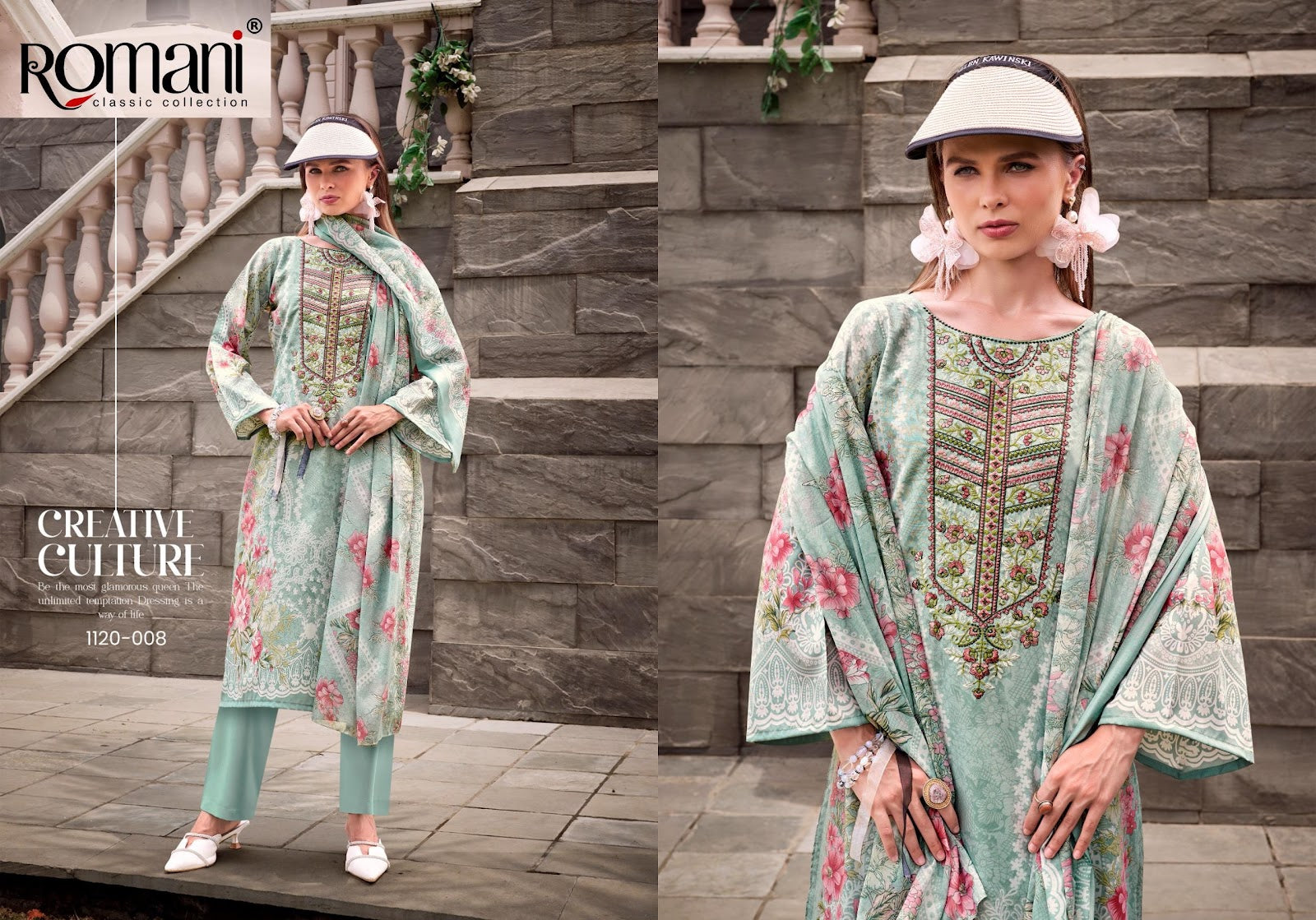 Needle Wonder Vol 5 Romani Soft Cotton Karachi Salwar Suits Supplier India