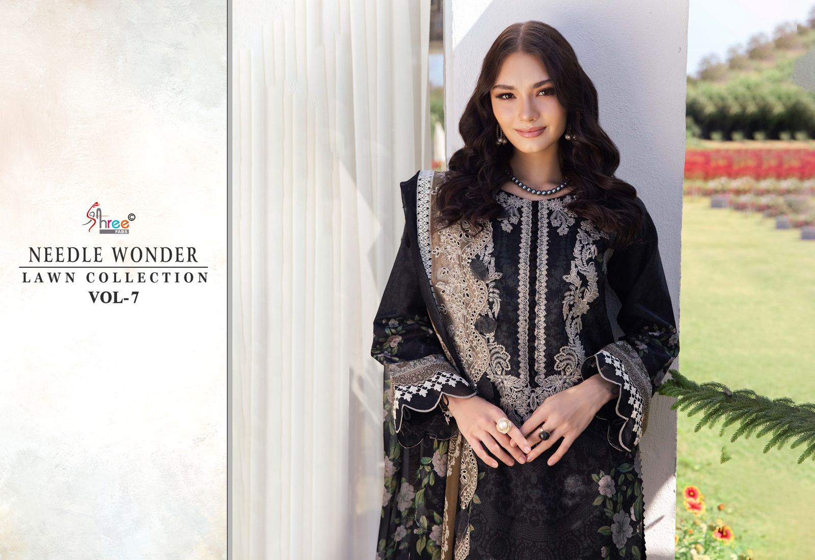 Needle Wonder Vol 7 Lawn Collection Shree Fabs Cotton Pakistani Patch Work Suits Manufacturer Gujarat