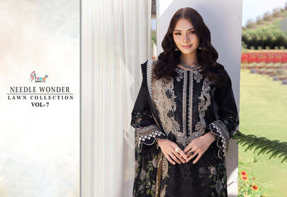 Needle Wonder Vol 7 Lawn Collection Shree Fabs Cotton Pakistani Patch Work Suits Manufacturer Gujarat