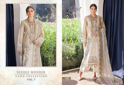 Needle Wonder Vol 7 Lawn Collection Shree Fabs Cotton Pakistani Patch Work Suits Manufacturer Gujarat