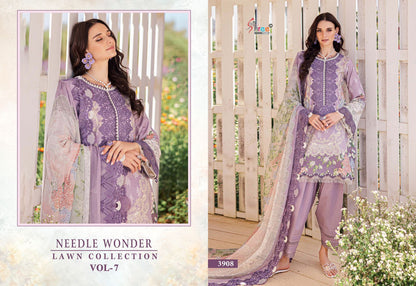 Needle Wonder Vol 7 Lawn Collection Shree Fabs Cotton Pakistani Patch Work Suits Manufacturer Gujarat