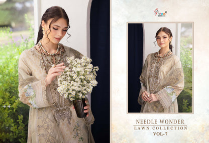 Needle Wonder Vol 7 Lawn Collection Shree Fabs Cotton Pakistani Patch Work Suits Manufacturer Gujarat