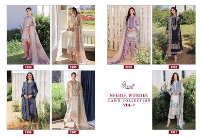 Needle Wonder Vol 7 Lawn Collection Shree Fabs Cotton Pakistani Patch Work Suits Manufacturer Gujarat