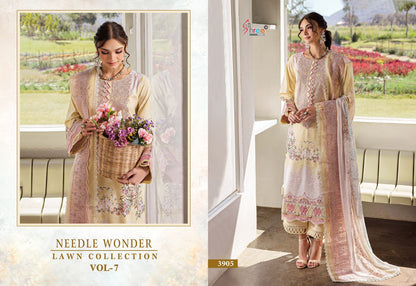 Needle Wonder Vol 7 Lawn Collection Shree Fabs Cotton Pakistani Patch Work Suits Manufacturer Gujarat