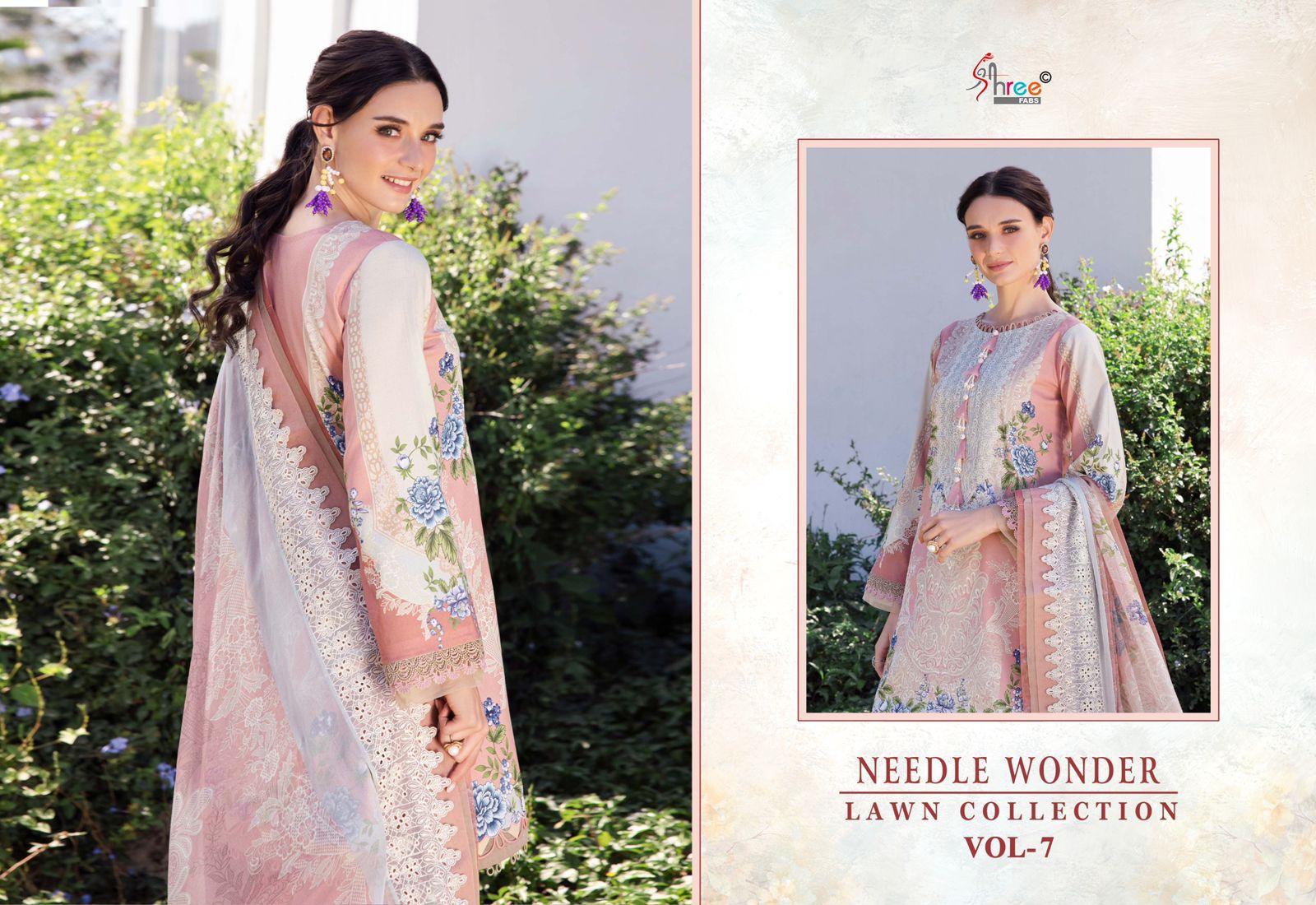 Needle Wonder Vol 7 Lawn Collection Shree Fabs Cotton Pakistani Patch Work Suits Manufacturer Gujarat