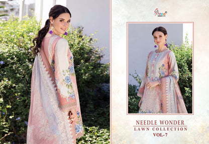 Needle Wonder Vol 7 Lawn Collection Shree Fabs Cotton Pakistani Patch Work Suits Manufacturer Gujarat