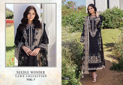 Needle Wonder Vol 7 Lawn Collection Shree Fabs Cotton Pakistani Patch Work Suits Manufacturer Gujarat