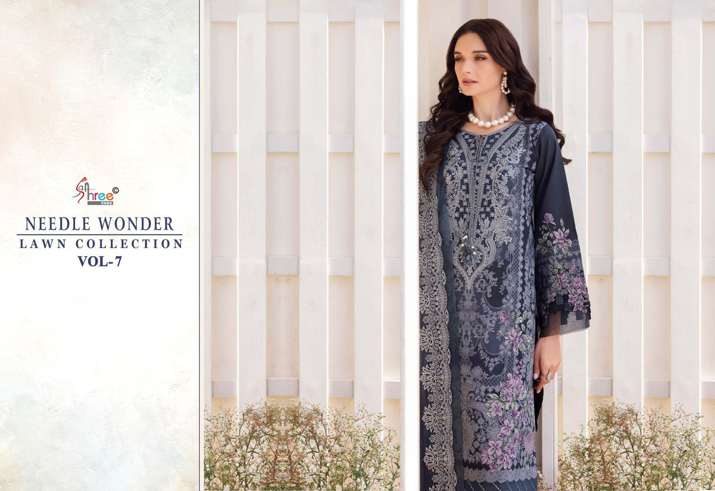 Needle Wonder Vol 7 Lawn Collection Shree Fabs Cotton Pakistani Patch Work Suits Manufacturer Gujarat