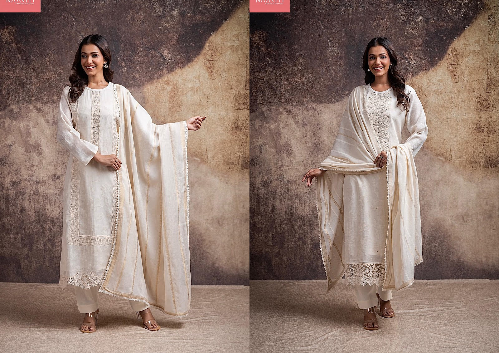 Neeko Naariti Mul Chanderi Pant Style Suits Exporter Gujarat