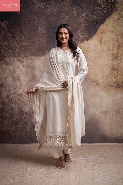 Neeko Naariti Mul Chanderi Pant Style Suits Exporter Gujarat