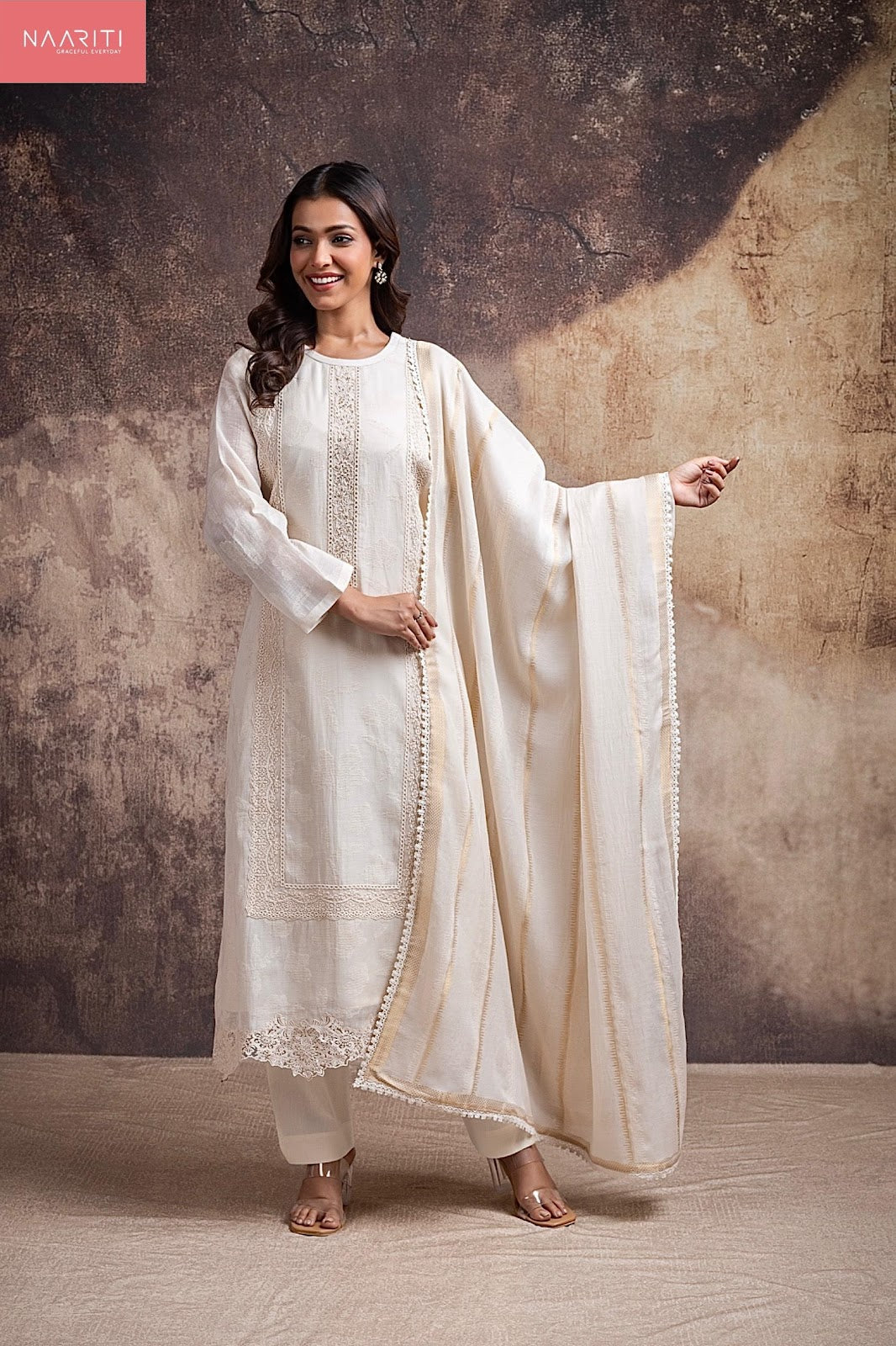 Neeko Naariti Mul Chanderi Pant Style Suits Exporter Gujarat
