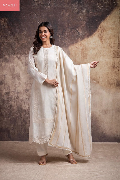 Neeko Naariti Mul Chanderi Pant Style Suits Exporter Gujarat