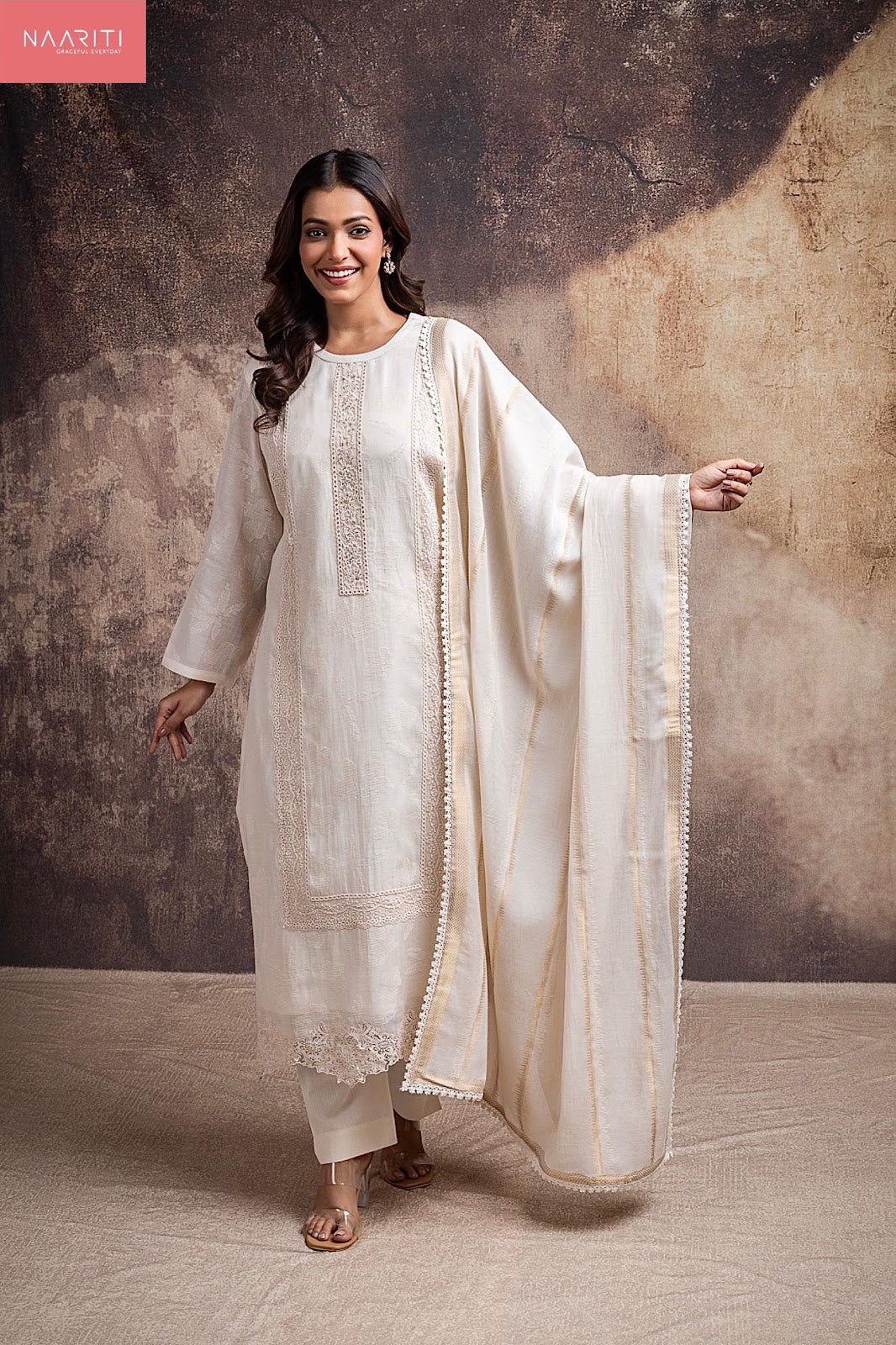Neeko Naariti Mul Chanderi Pant Style Suits Exporter Gujarat