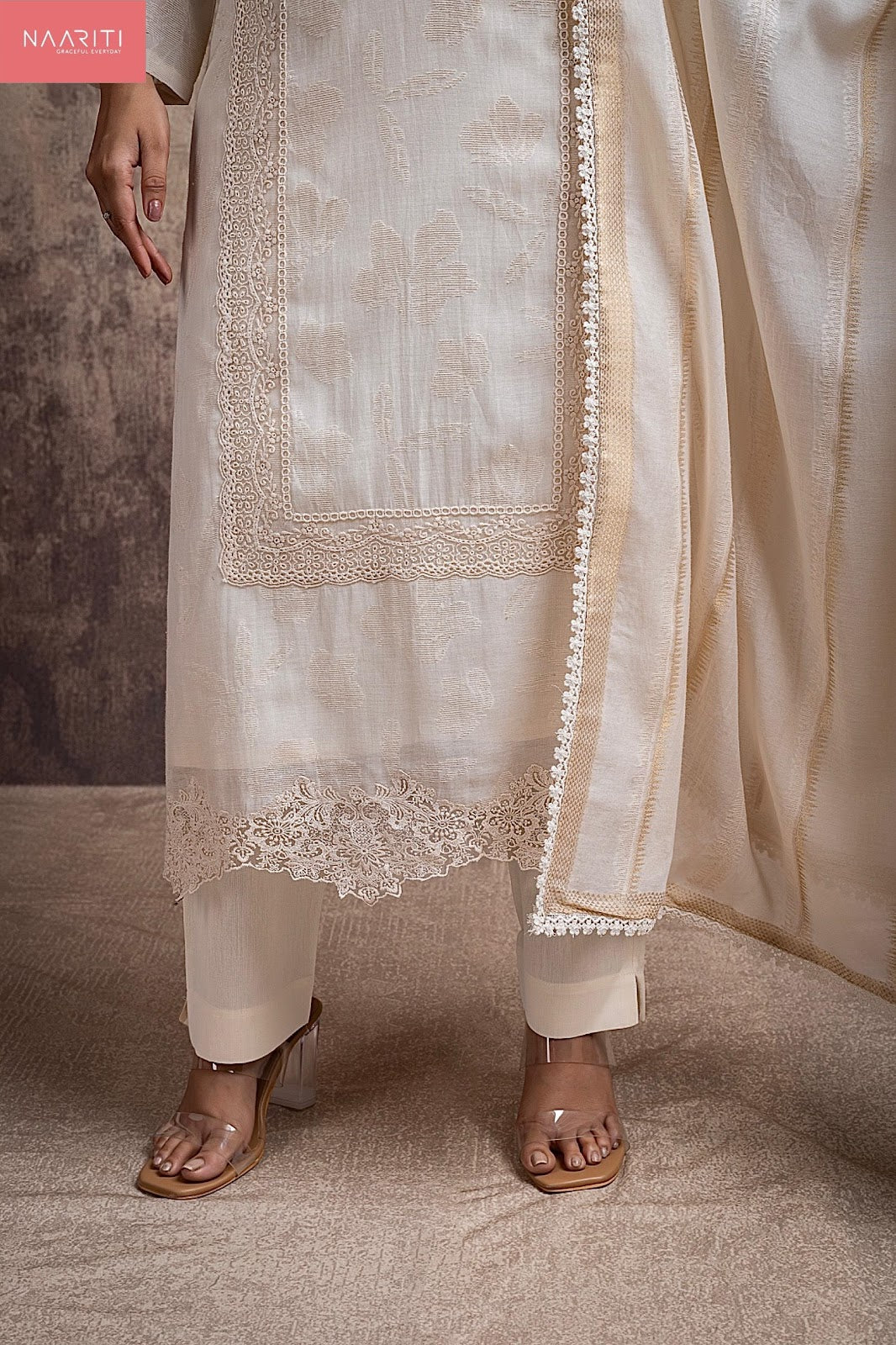 Neeko Naariti Mul Chanderi Pant Style Suits Exporter Gujarat