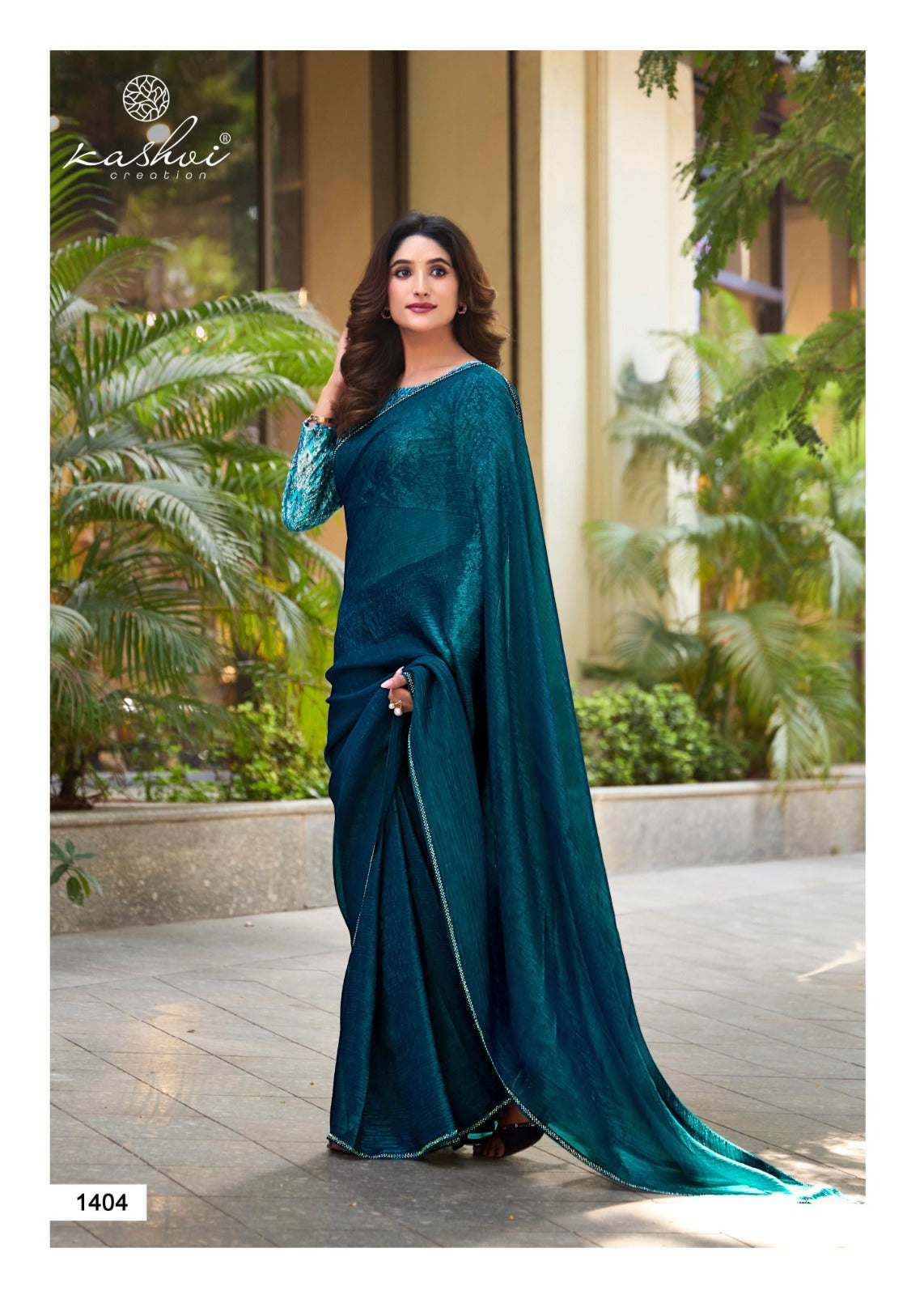 Neel Vol 14 Kashvi Creation Satin Sarees Wholesaler Gujarat