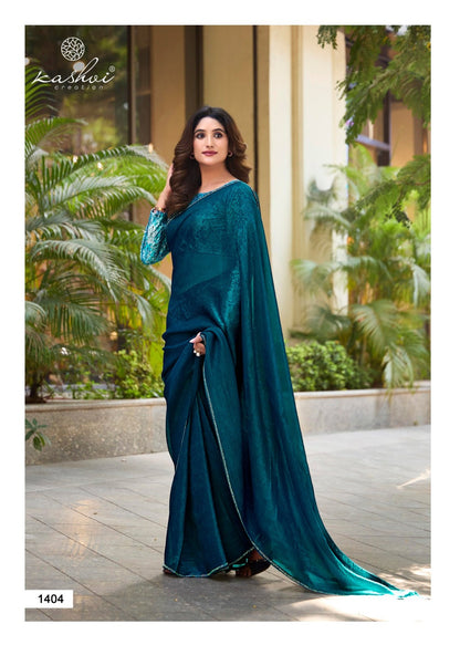 Neel Vol 14 Kashvi Creation Satin Sarees Wholesaler Gujarat
