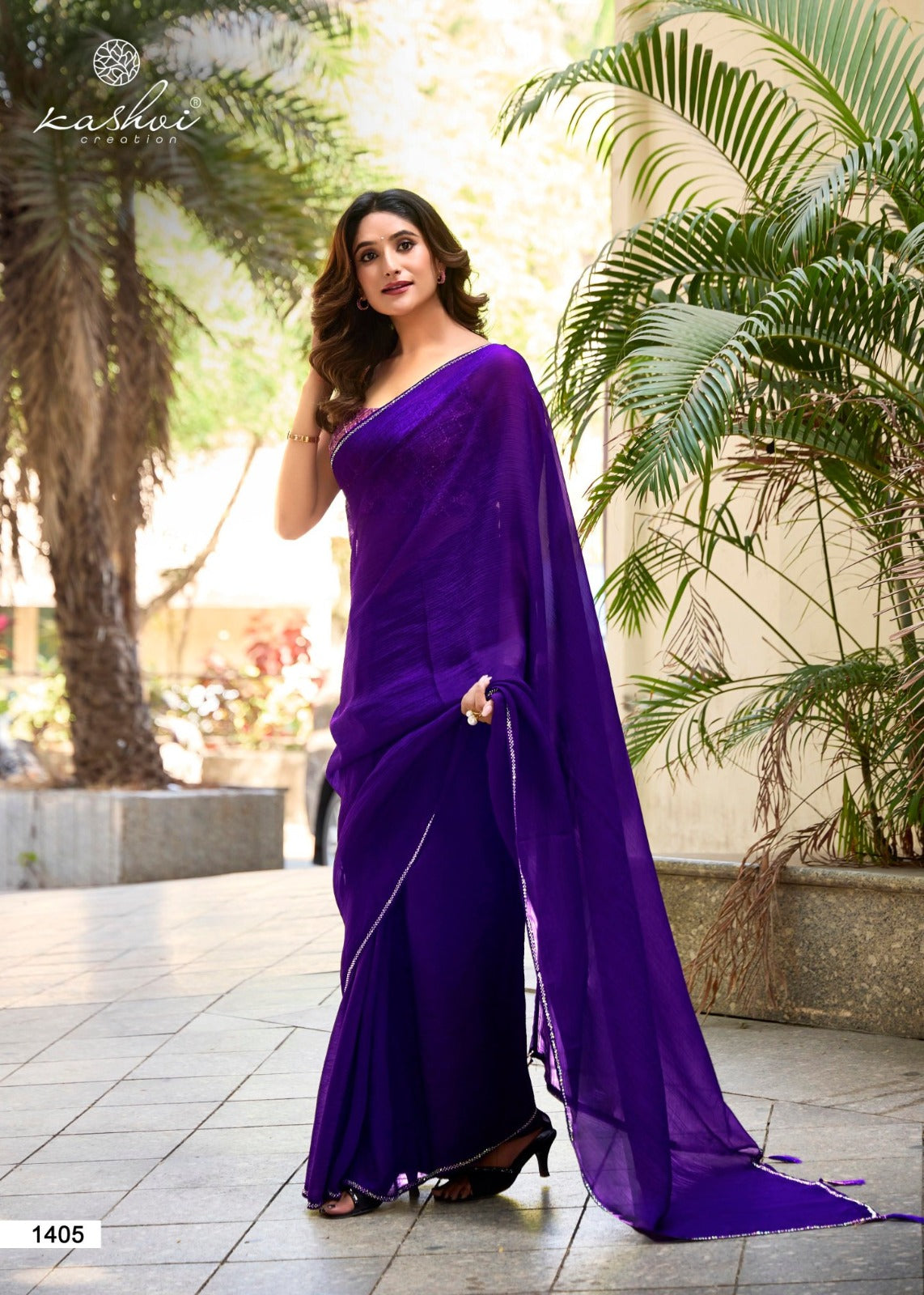 Neel Vol 14 Kashvi Creation Satin Sarees Wholesaler Gujarat