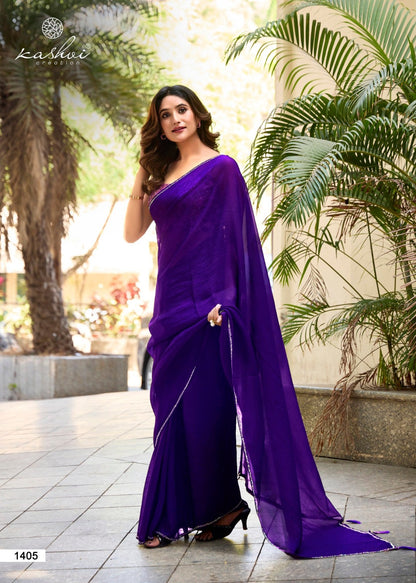 Neel Vol 14 Kashvi Creation Satin Sarees Wholesaler Gujarat