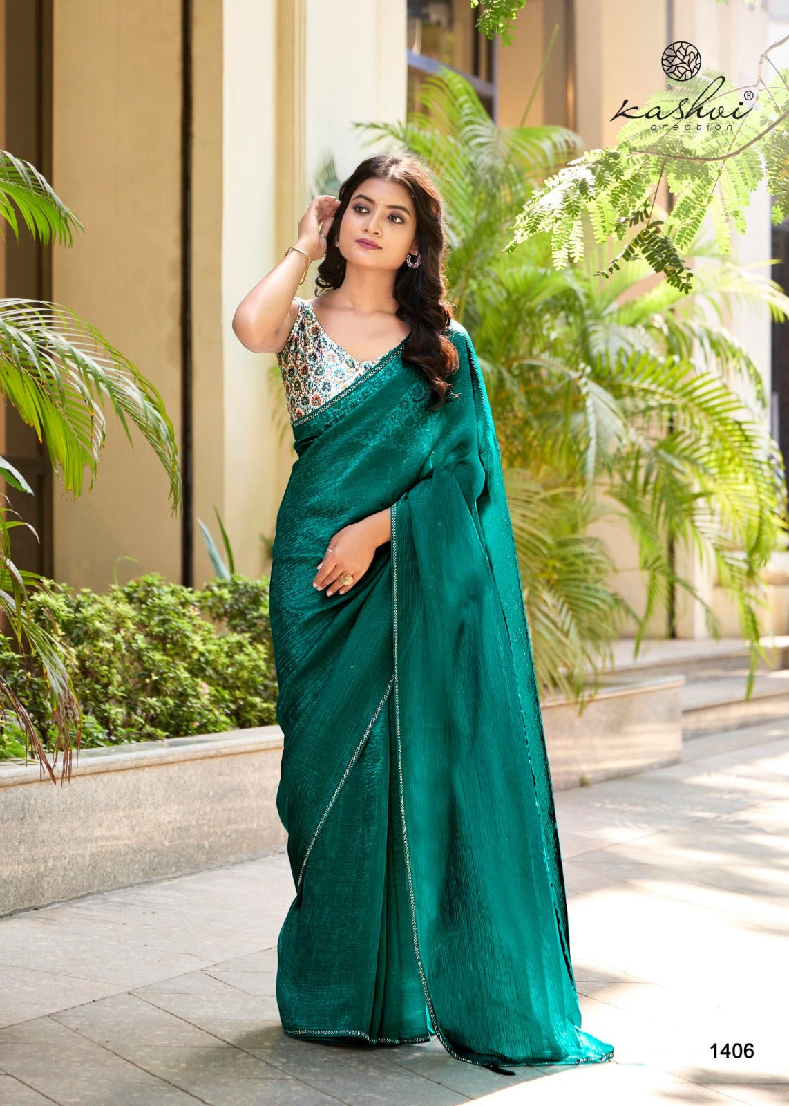 Neel Vol 14 Kashvi Creation Satin Sarees Wholesaler Gujarat