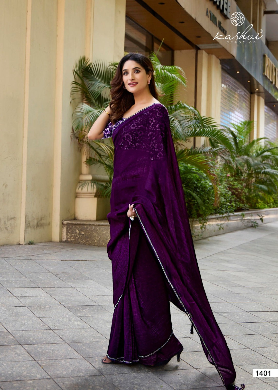 Neel Vol 14 Kashvi Creation Satin Sarees Wholesaler Gujarat