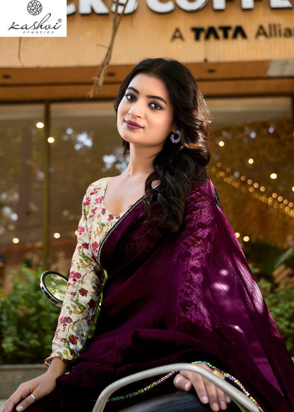 Neel Vol 14 Kashvi Creation Satin Sarees Wholesaler Gujarat