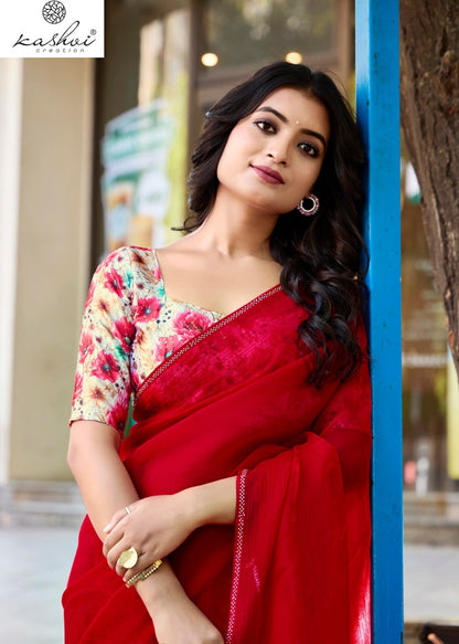Neel Vol 14 Kashvi Creation Satin Sarees Wholesaler Gujarat