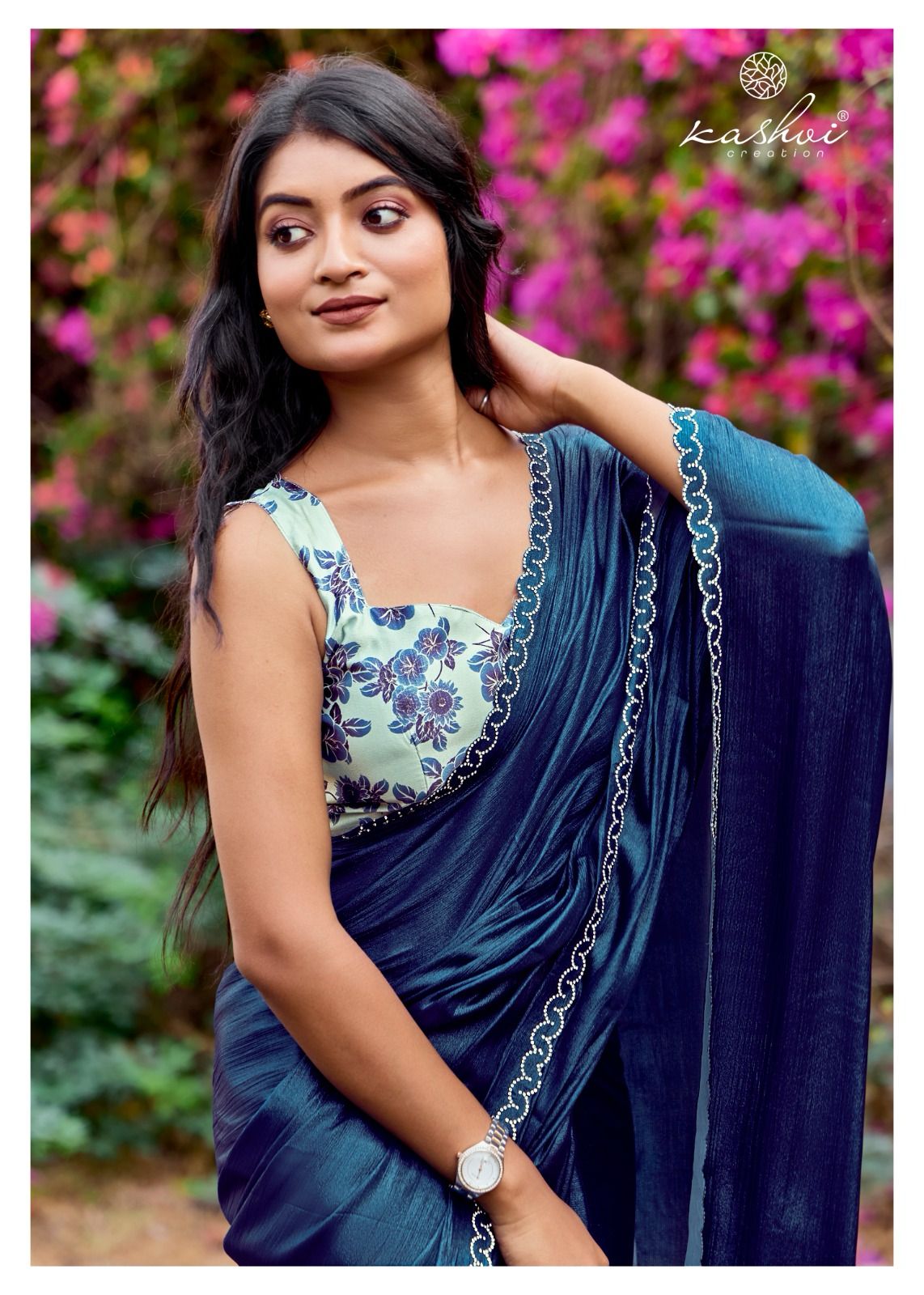 Neel Vol 16 Kashvi Creation Satin Sarees Supplier