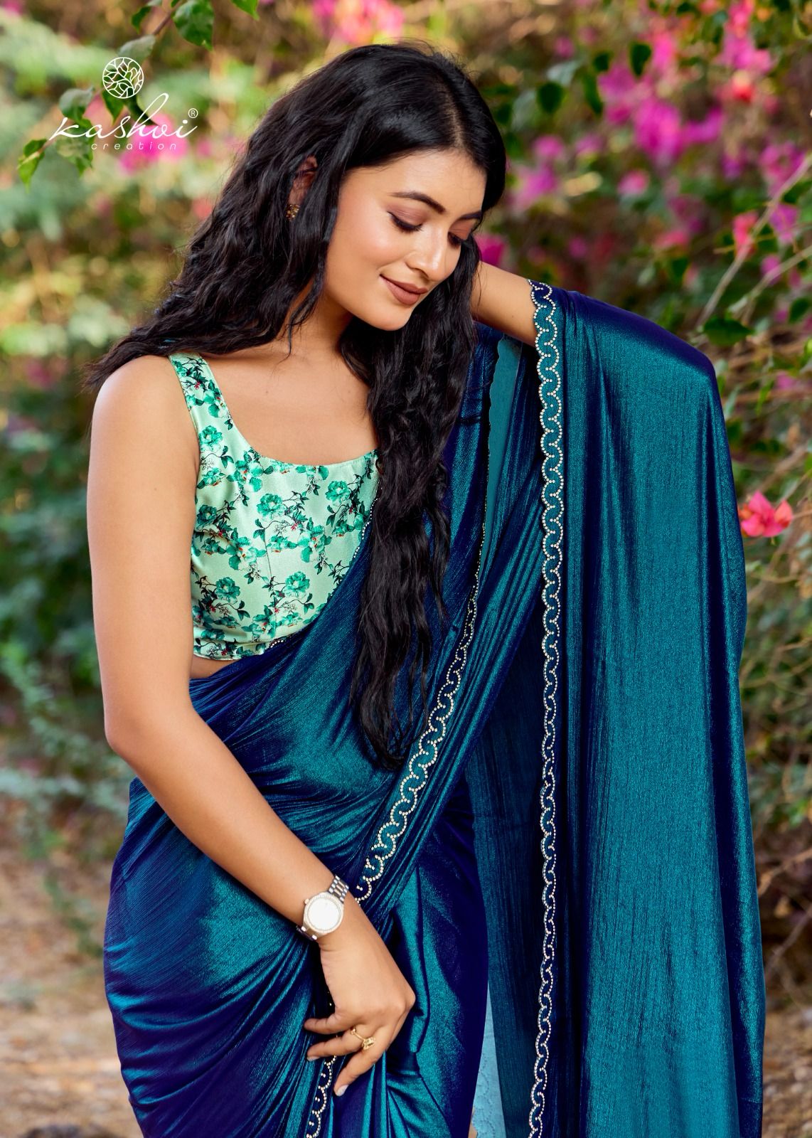 Neel Vol 16 Kashvi Creation Satin Sarees Supplier