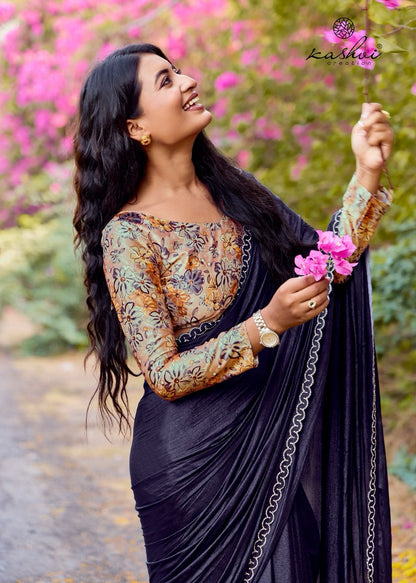 Neel Vol 16 Kashvi Creation Satin Sarees Supplier