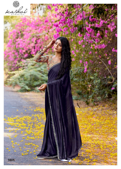 Neel Vol 16 Kashvi Creation Satin Sarees Supplier