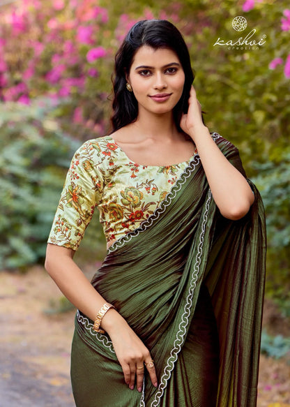 Neel Vol 16 Kashvi Creation Satin Sarees Supplier
