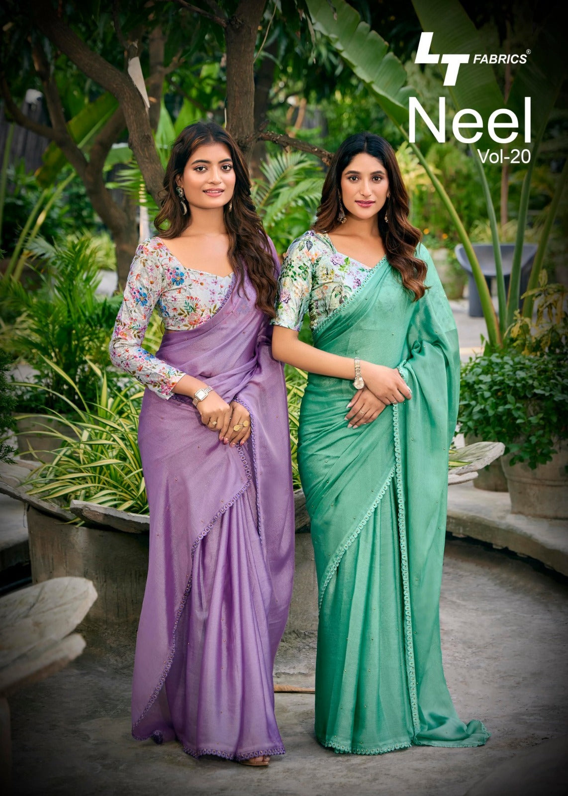 Neel Vol 20 Lt Fabrics Mono Satin Sarees Manufacturer Ahmedabad