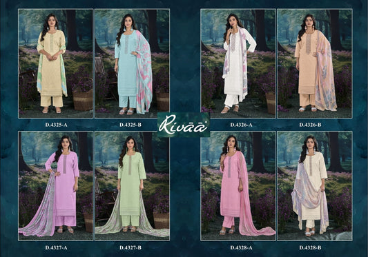 Neela Rivaa Italian Lawn Pant Style Suits Manufacturer Gujarat
