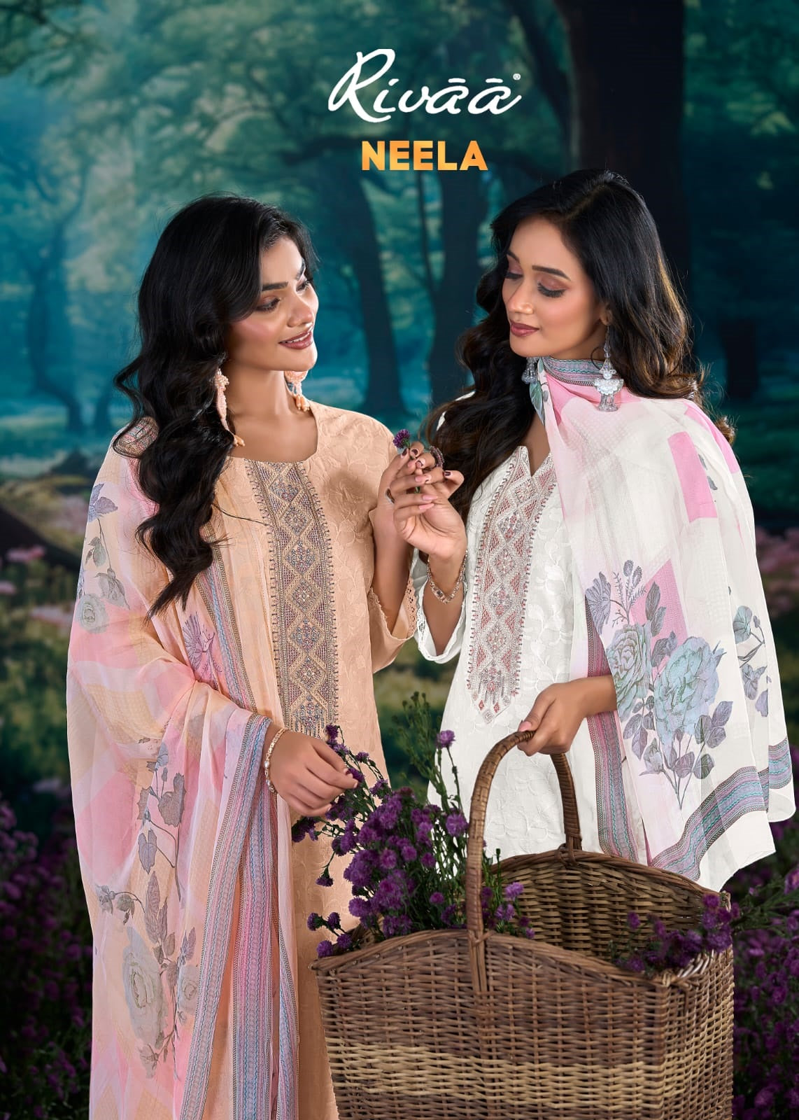 Neela Rivaa Italian Lawn Pant Style Suits Manufacturer Gujarat