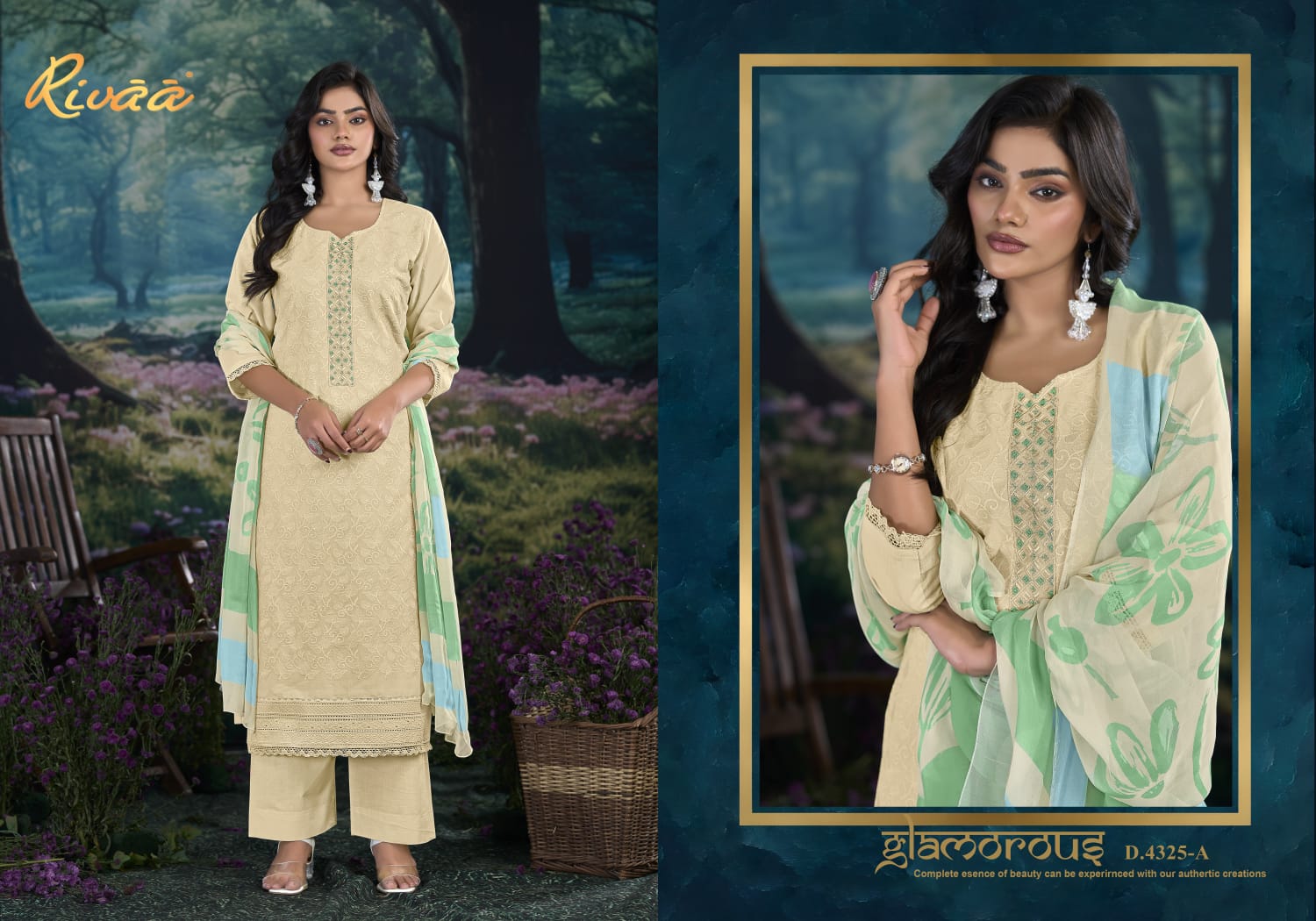 Neela Rivaa Italian Lawn Pant Style Suits Manufacturer Gujarat