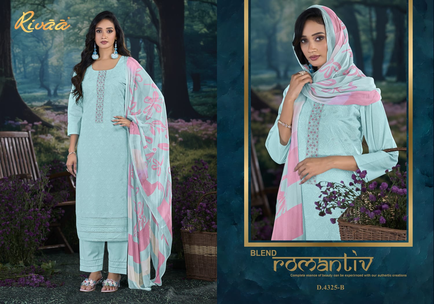 Neela Rivaa Italian Lawn Pant Style Suits Manufacturer Gujarat