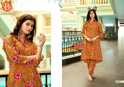 Neelanjali Sbs Cotton Kurti Pant Set Manufacturer