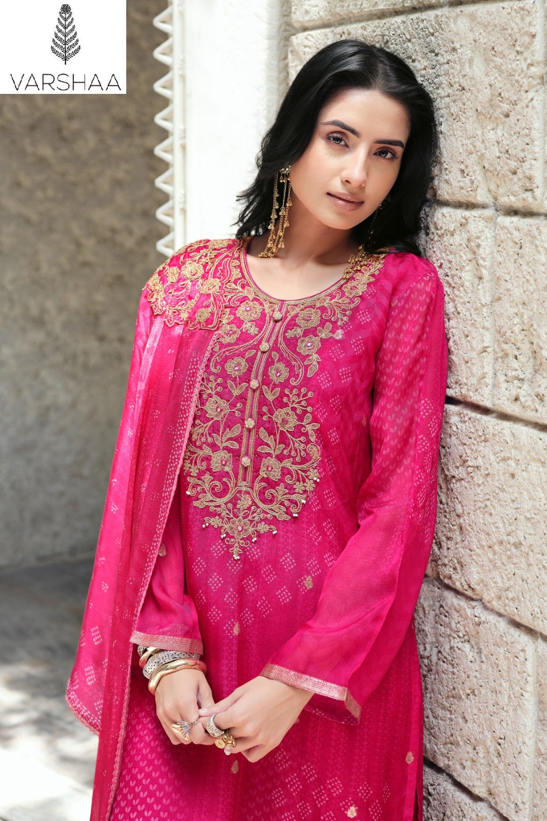 Neelaya Varshaa Viscose Organza Pant Style Suits Exporter