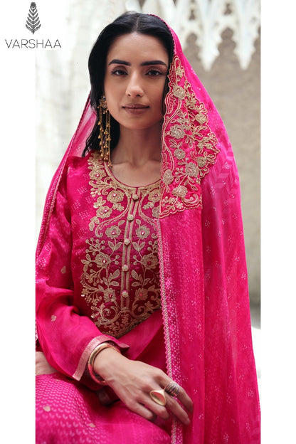 Neelaya Varshaa Viscose Organza Pant Style Suits Exporter