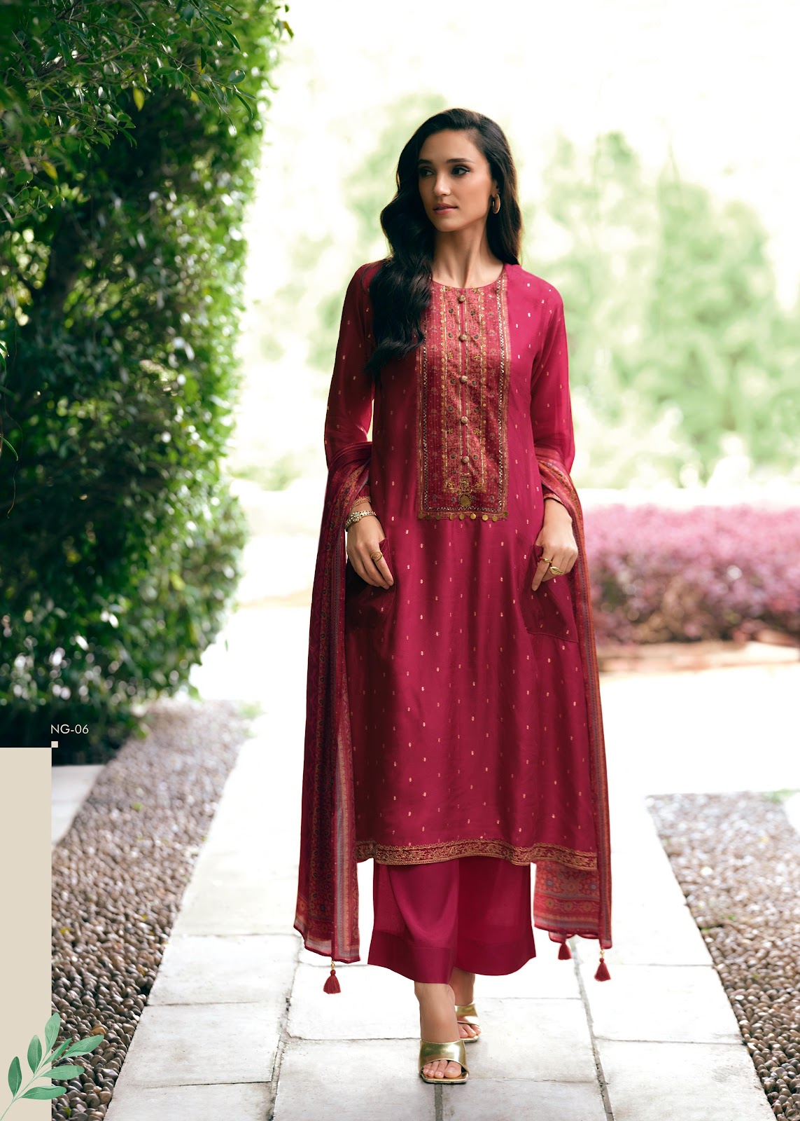 Neelgiri Varsha Fashions Viscose Muslin Plazzo Style Suits Exporter Gujarat