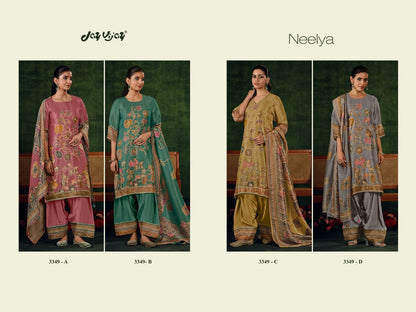 Neelya 3349 Jay Vijay Bemberg Plazzo Style Suits Wholesale