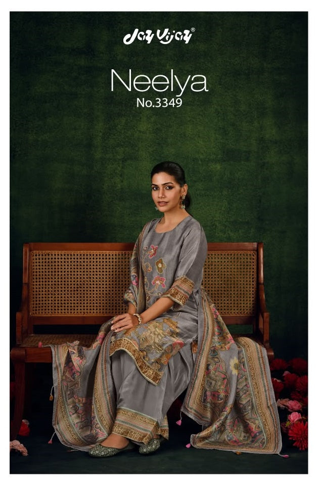 Neelya 3349 Jay Vijay Bemberg Plazzo Style Suits Wholesale