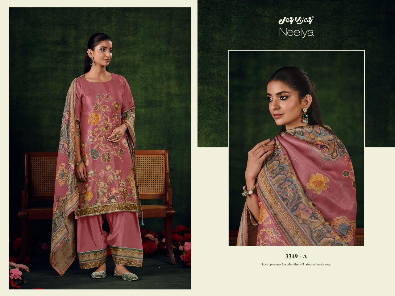 Neelya 3349 Jay Vijay Bemberg Plazzo Style Suits Wholesale