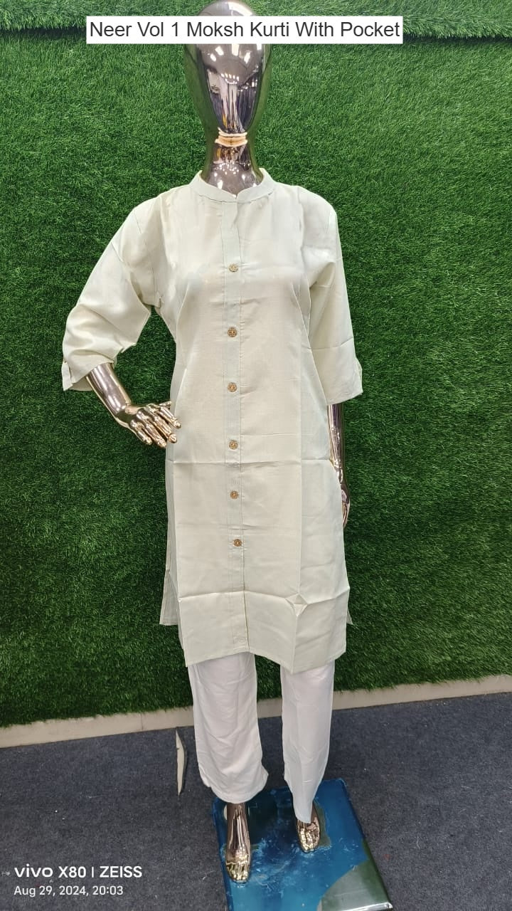 Neer Vol 1 Moksh Cotton Kurti With Pocket Manufacturer India